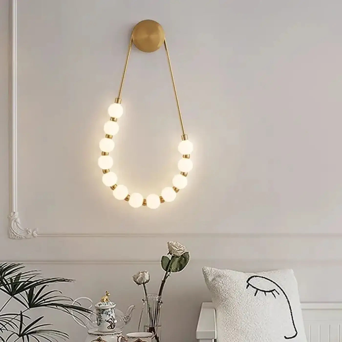 Applique murale LED acrylique noir et doré linéaire — vue 3