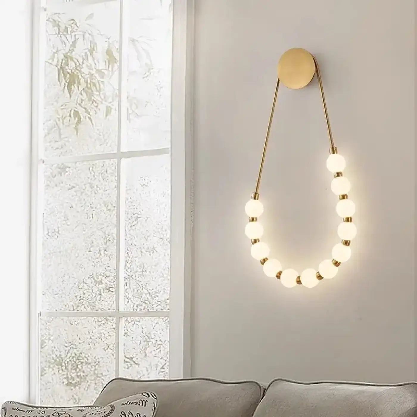 Applique murale LED acrylique noir et doré linéaire — vue 7