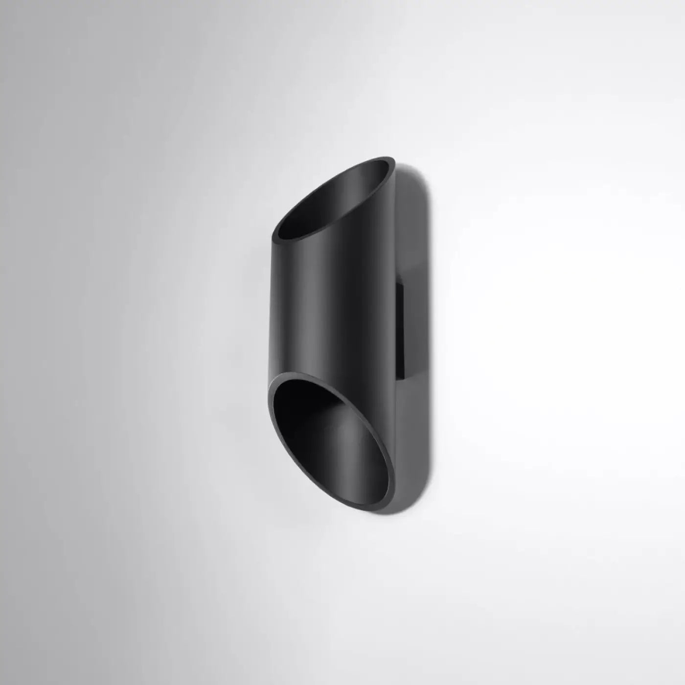 Applique murale LED aluminium noir cylindrique — vue 2