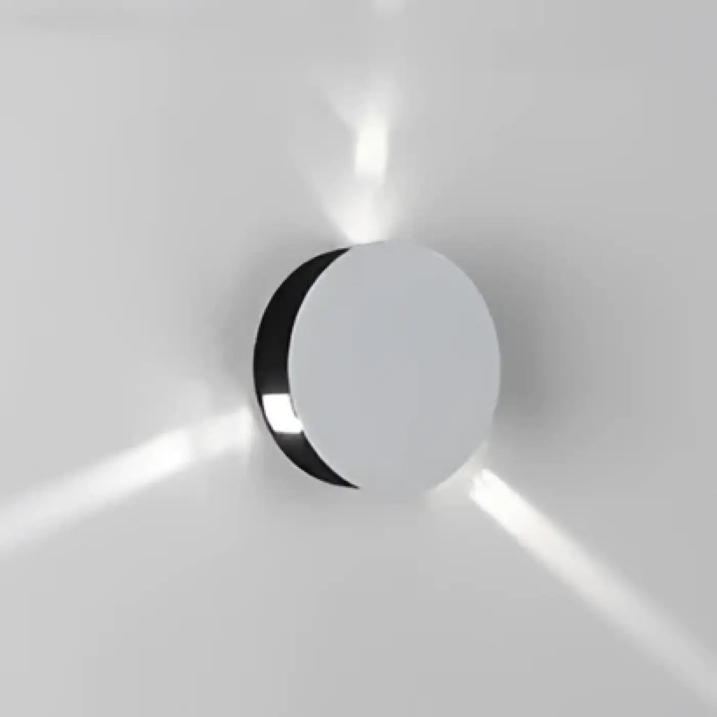 Applique murale LED aluminium noir et blanc géométrique — vue 3
