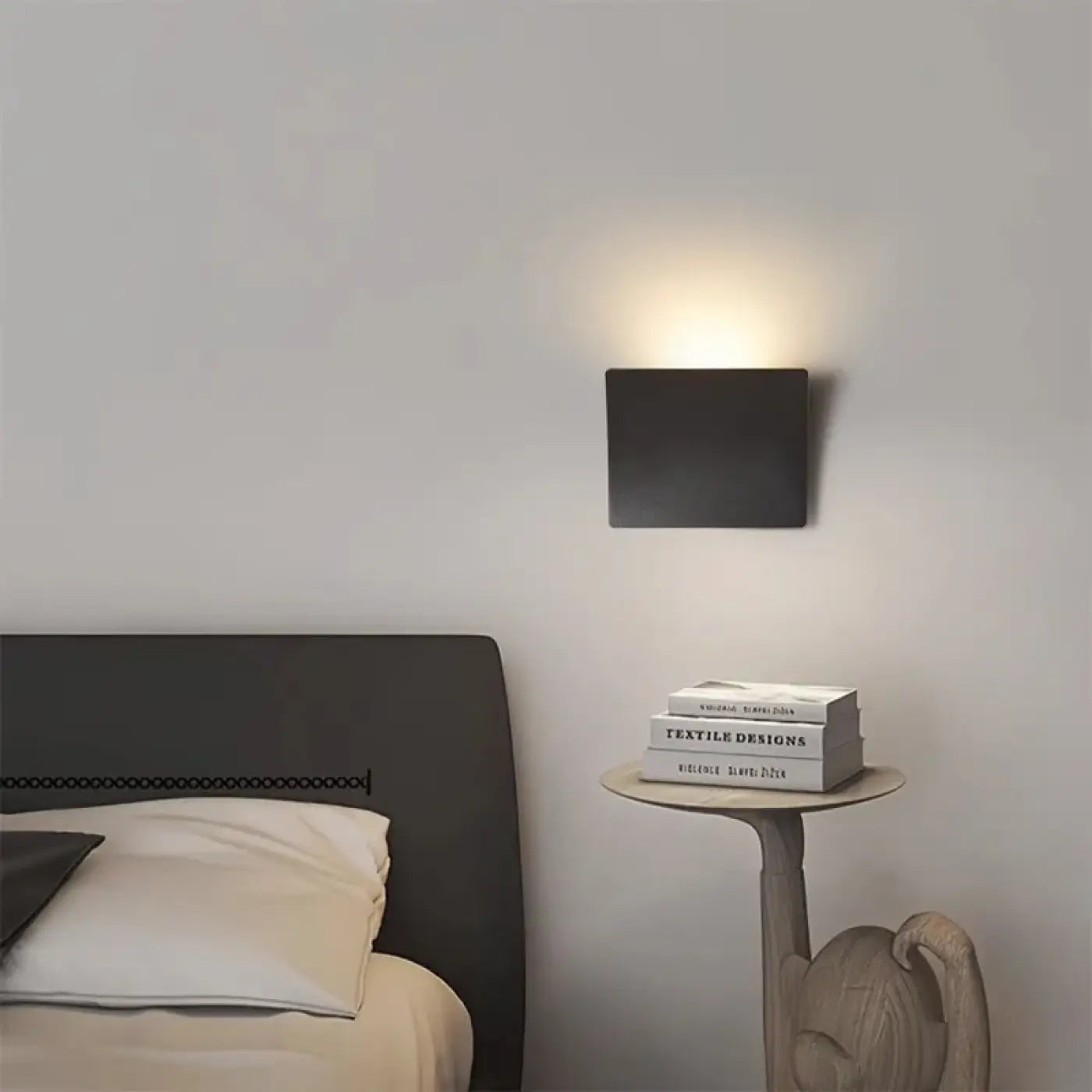 Applique murale LED aluminium noir et blanc IP65 — vue 1