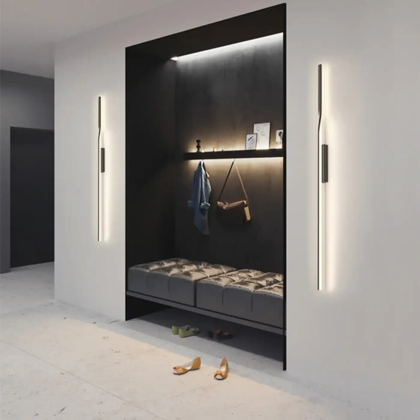 Applique murale LED aluminium noir verticale réglable — vue 6