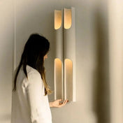 Applique murale LED beige en aluminium et verre — vue 6