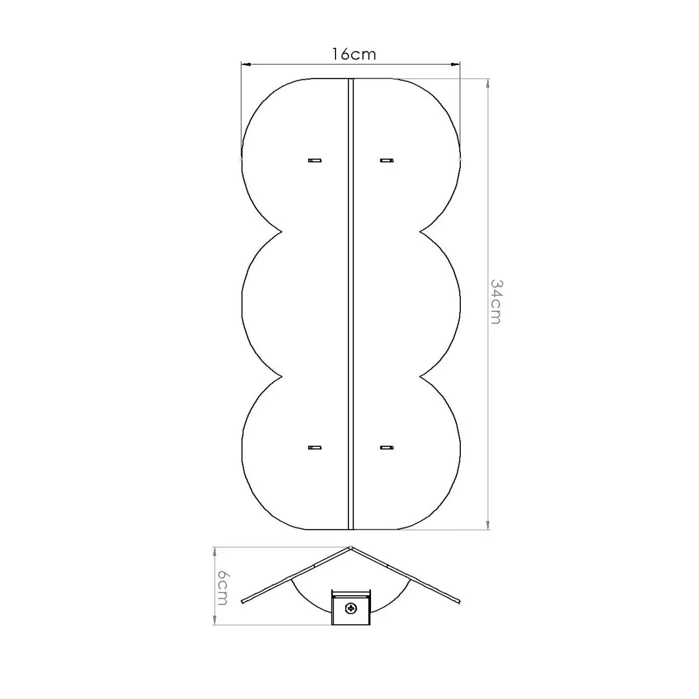 Applique murale LED beige en résine design biscuit — vue 10