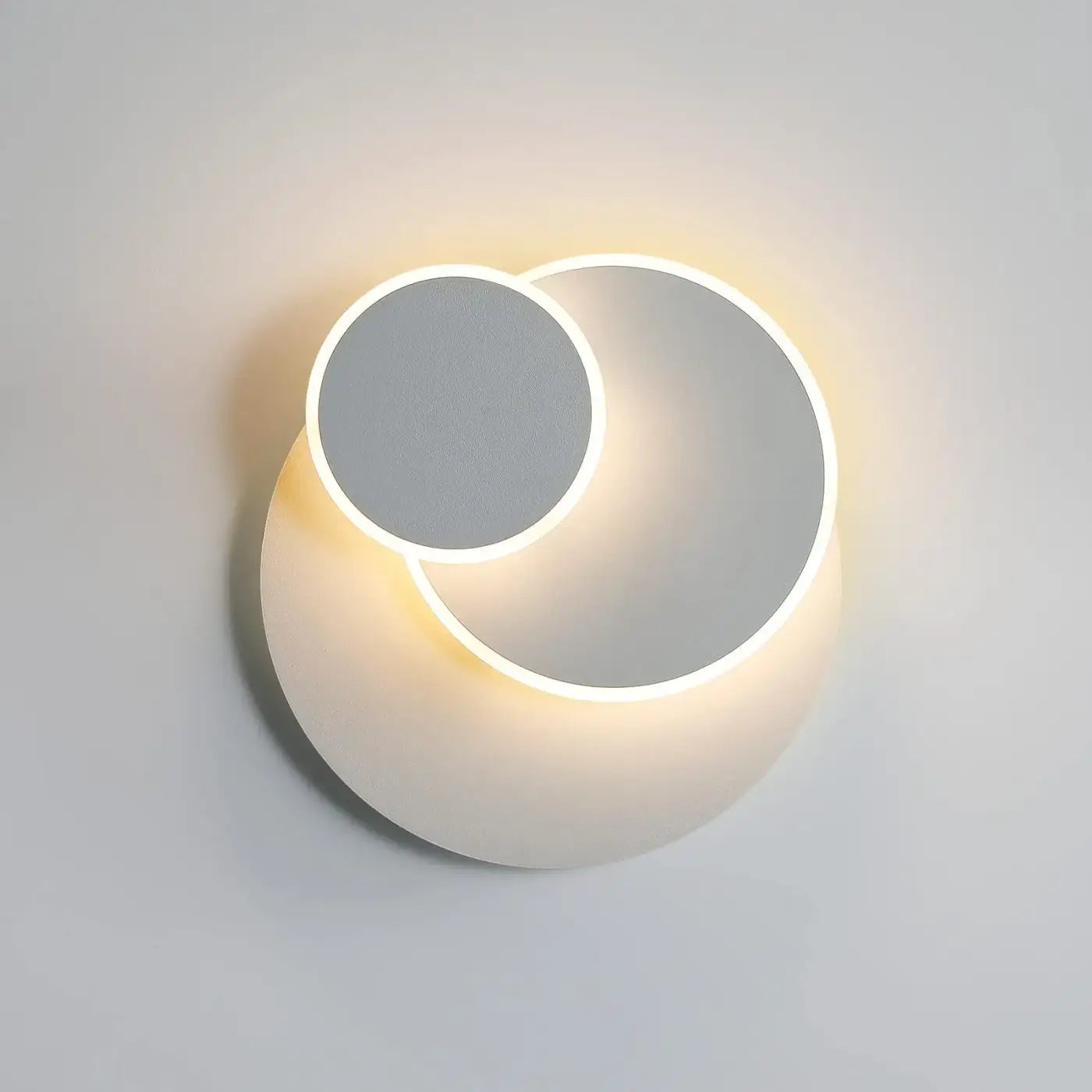 Applique murale LED blanche à deux cercles lumineux — vue 2