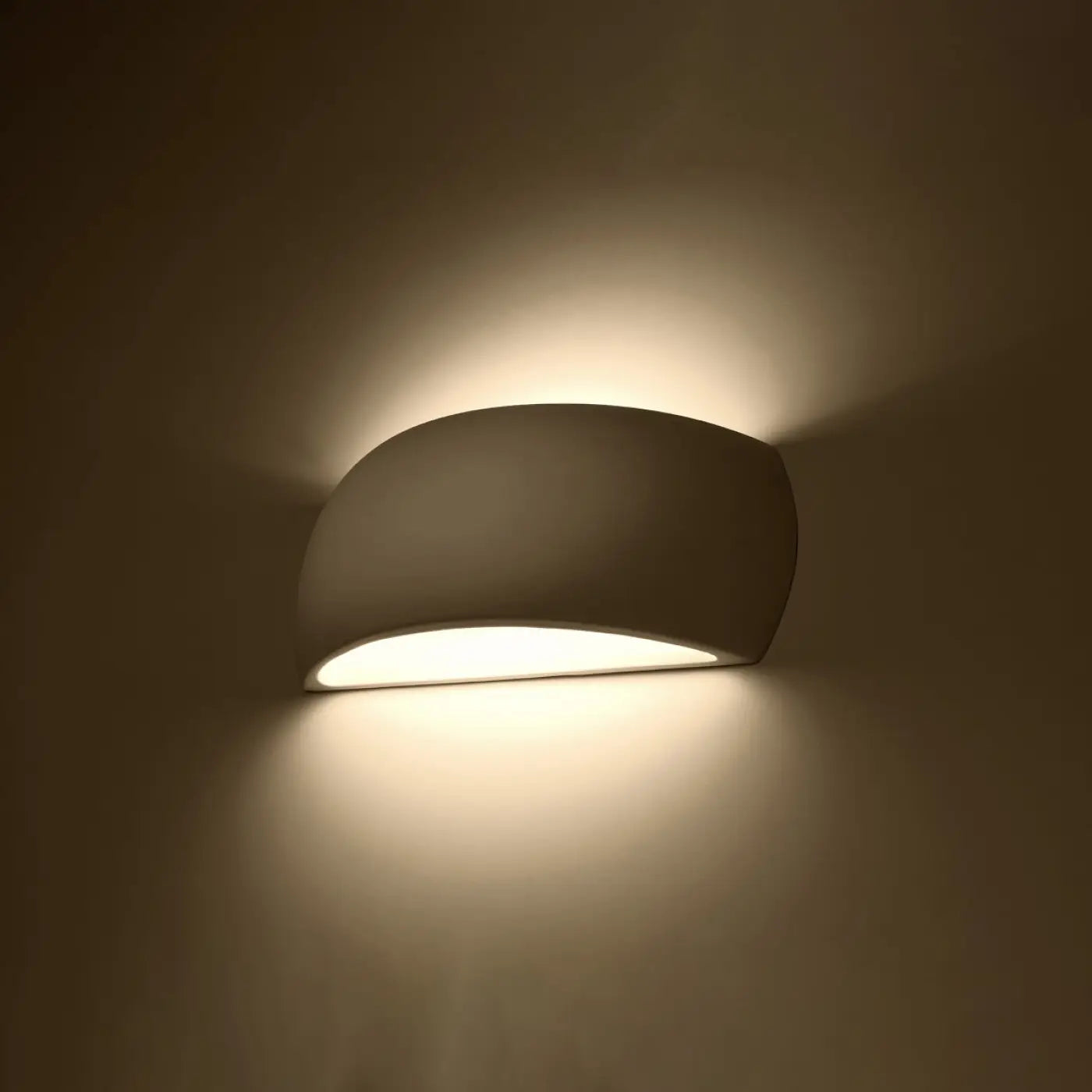 Applique murale LED blanche céramique et verre scandinave — vue 1