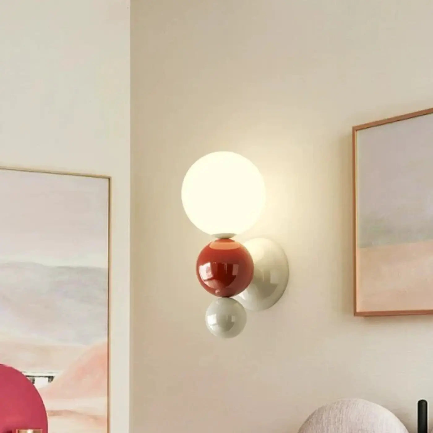 Applique murale LED blanche cylindrique pour couloir — vue 2