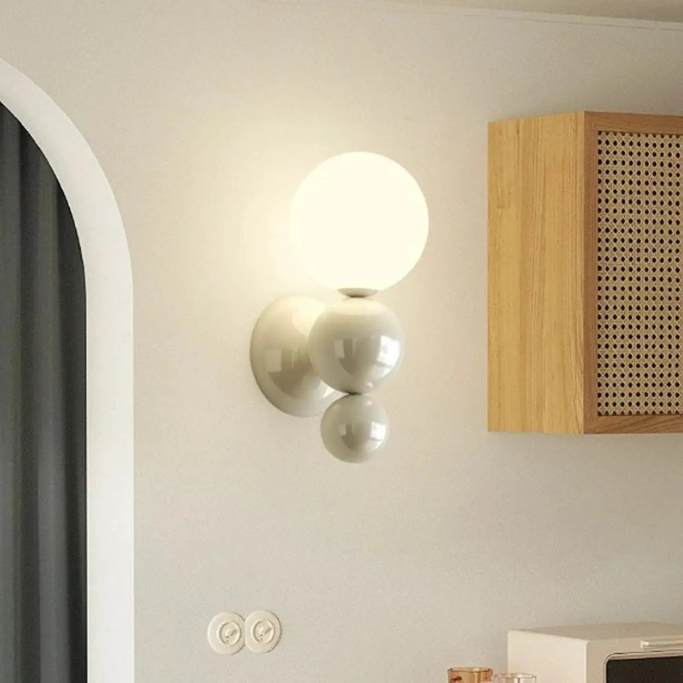 Applique murale LED blanche cylindrique pour couloir — vue 7