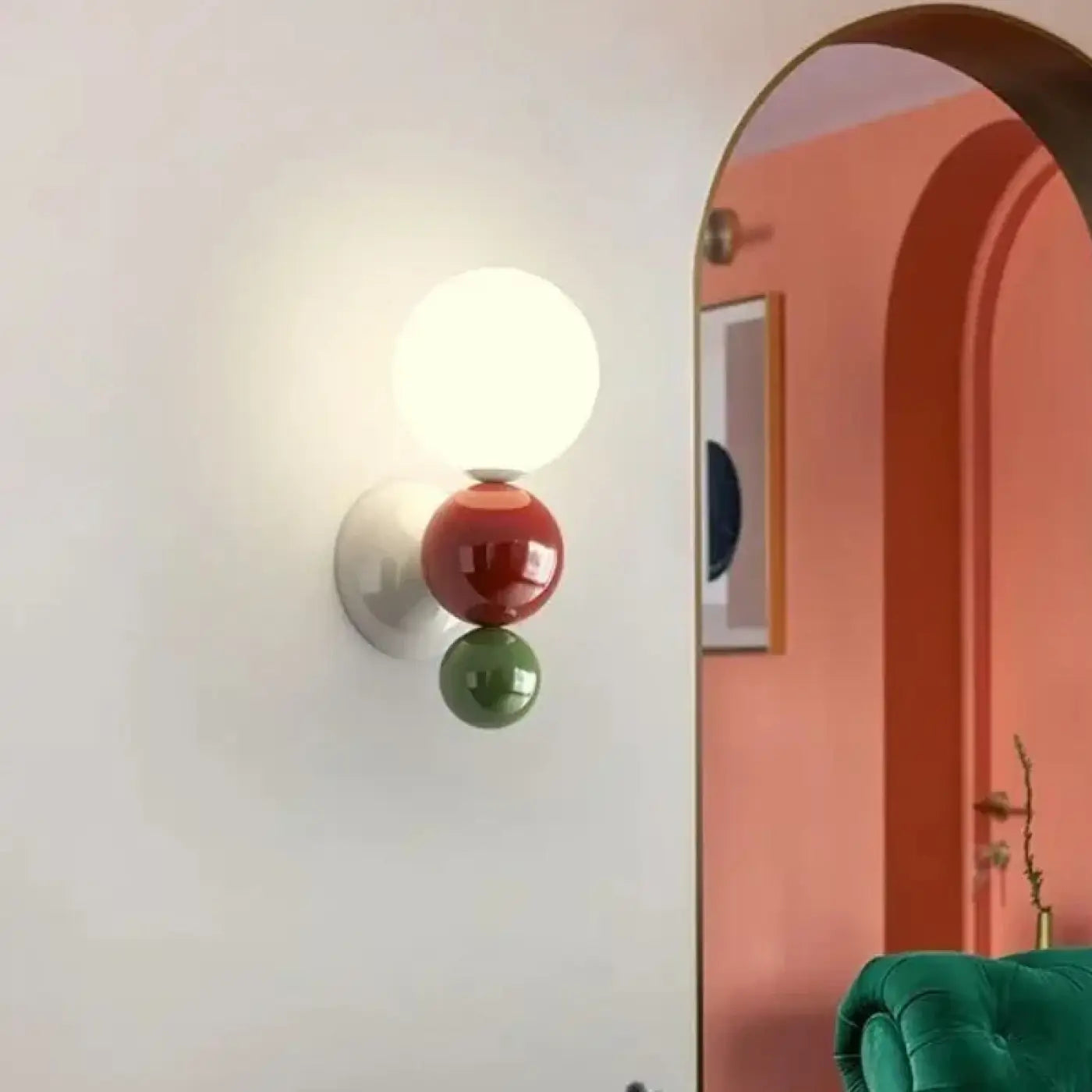 Applique murale LED blanche cylindrique pour couloir — vue 8