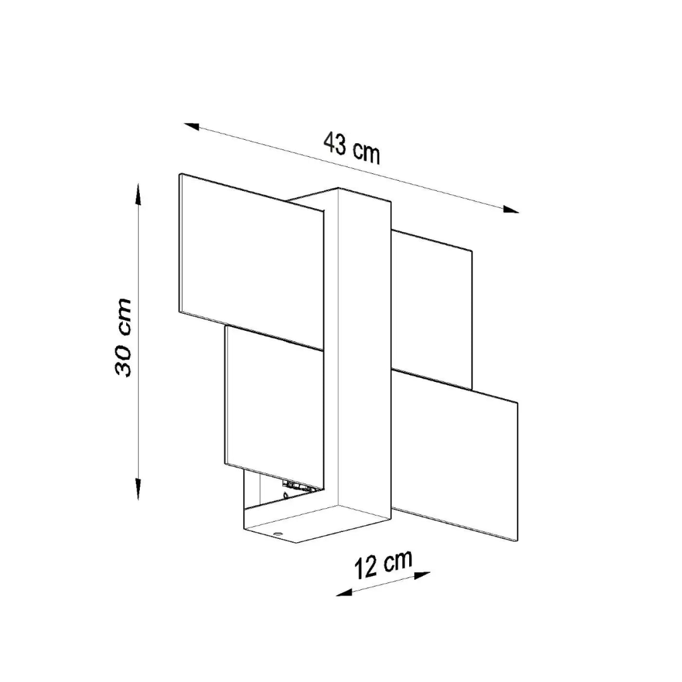 Applique murale LED blanche en bois et verre scandinave — vue 7