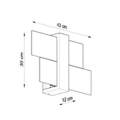 Applique murale LED blanche en bois et verre scandinave — vue 7
