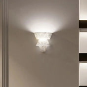 Applique murale LED blanche en marbre sculptural moderne — vue 1