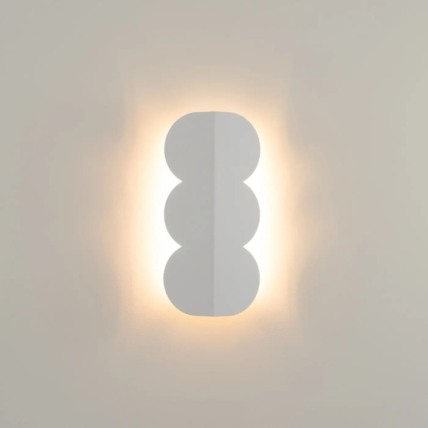 Applique murale LED blanche en résine forme biscuit — vue 1
