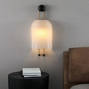 Applique murale LED blanche en verre et métal dimmable — vue 1