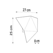 Applique murale LED blanche géométrique facettée en acier — vue 7