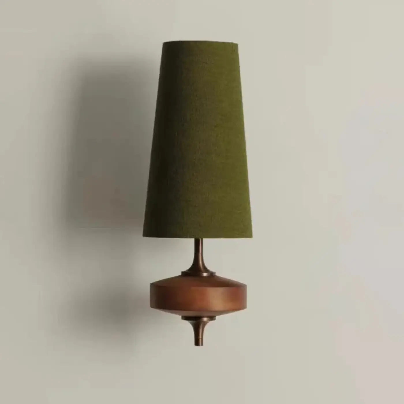 Applique murale LED bois et abat-jour en tissu coloré — vue 2