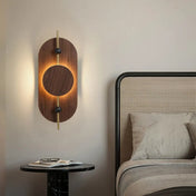 Applique murale LED bois et métal noir à intensité réglable — vue 1