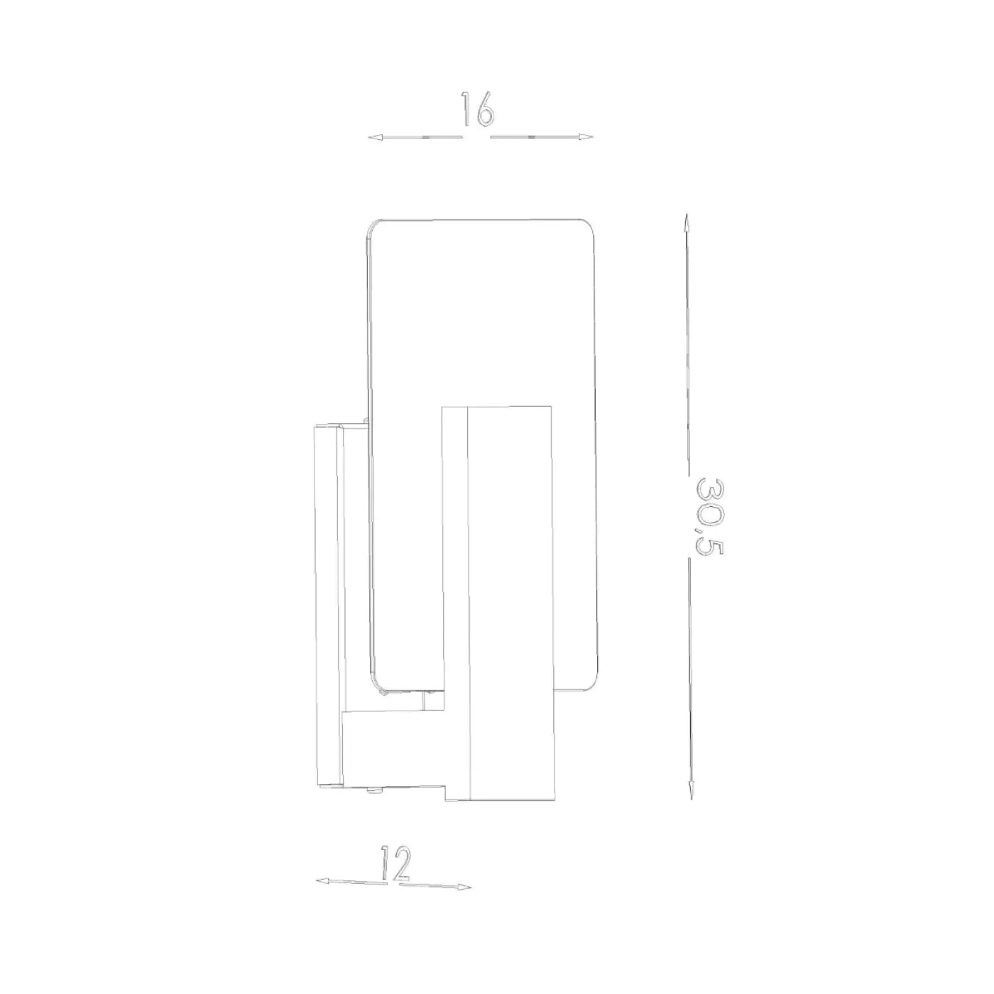 Applique murale LED bois naturel et verre style scandinave — vue 7