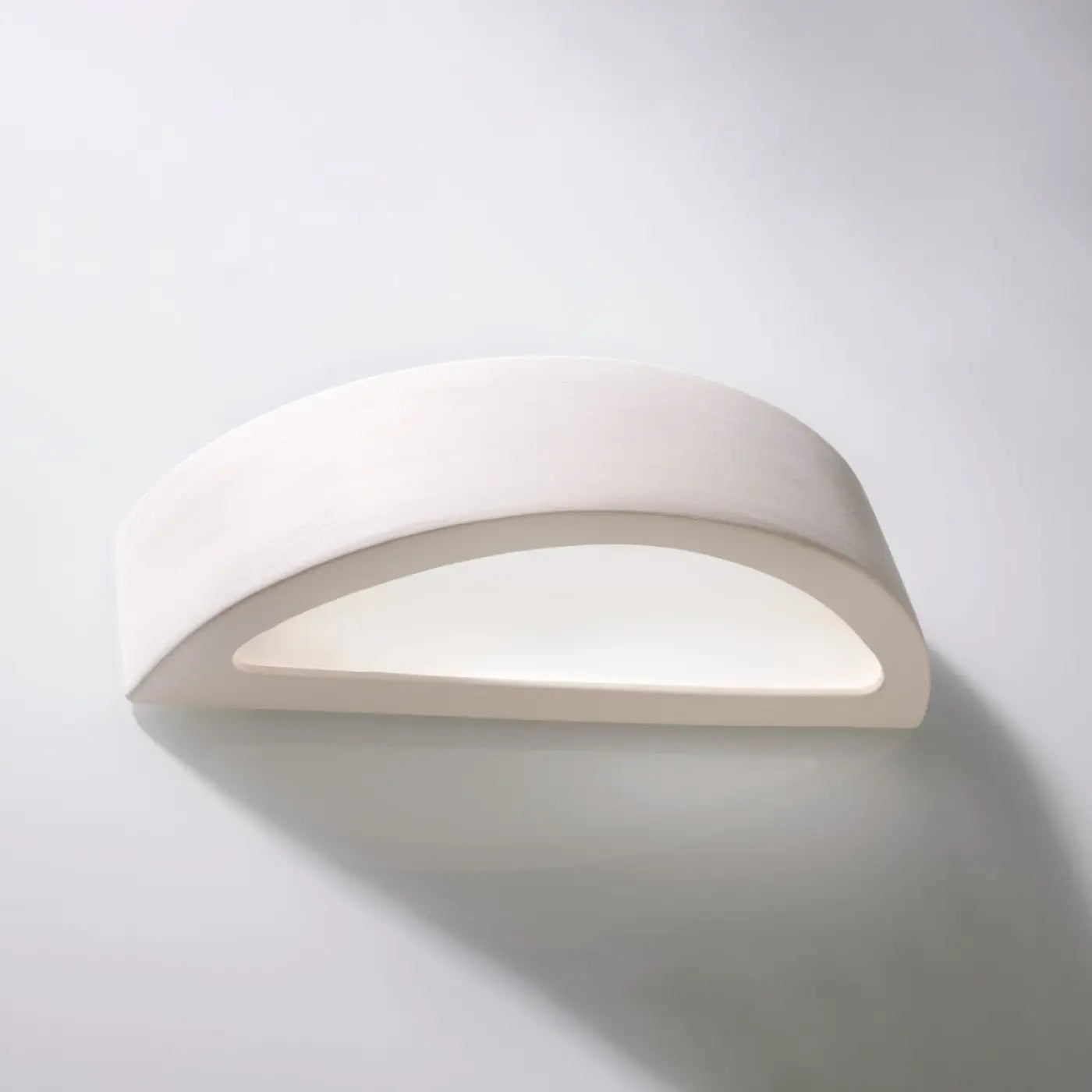 Applique murale LED céramique blanche courbée — vue 2