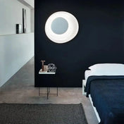 Applique murale LED cercles blanc et marron design — vue 4