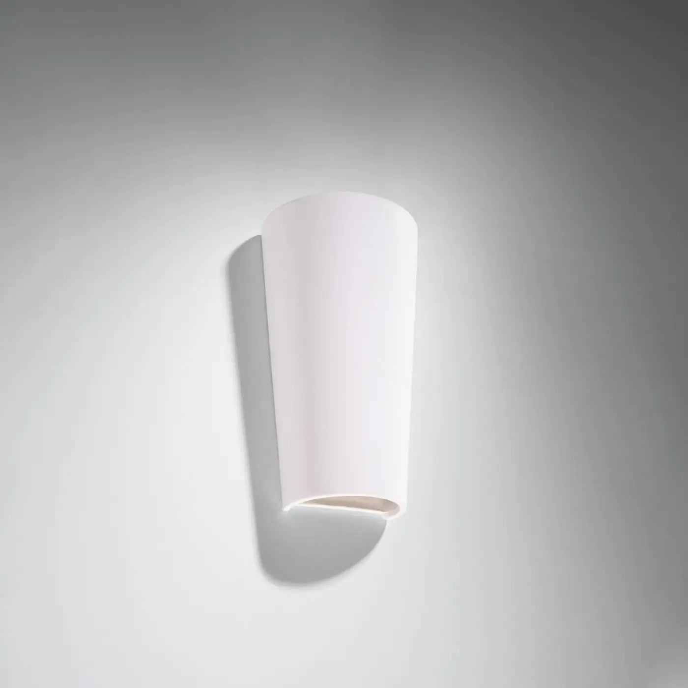 Applique murale LED conique en céramique et verre blanche — vue 2