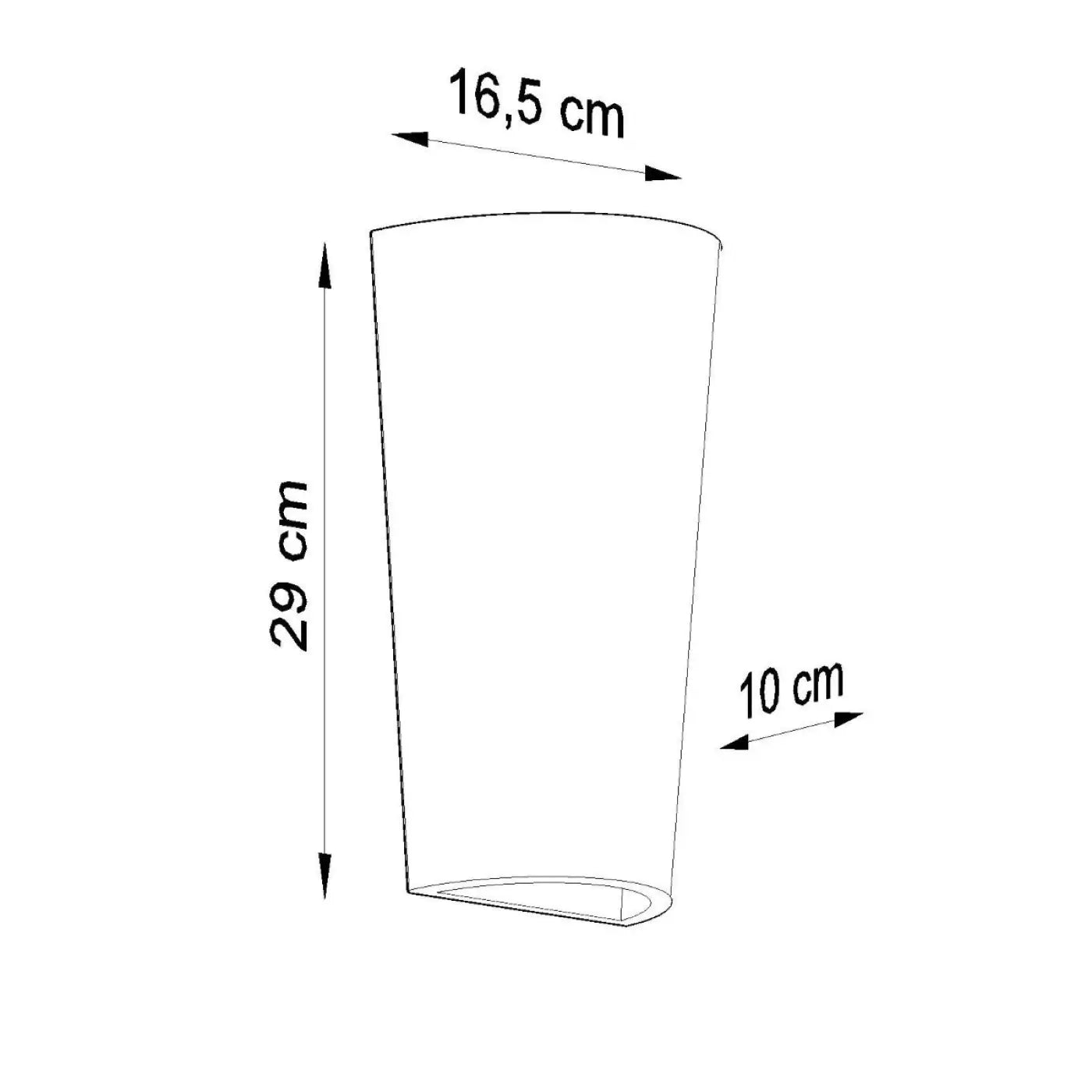 Applique murale LED conique en céramique et verre blanche — vue 7