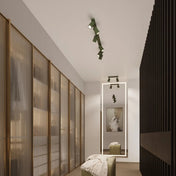 Applique murale LED cylindrique aluminium vert olive moderne — vue 9