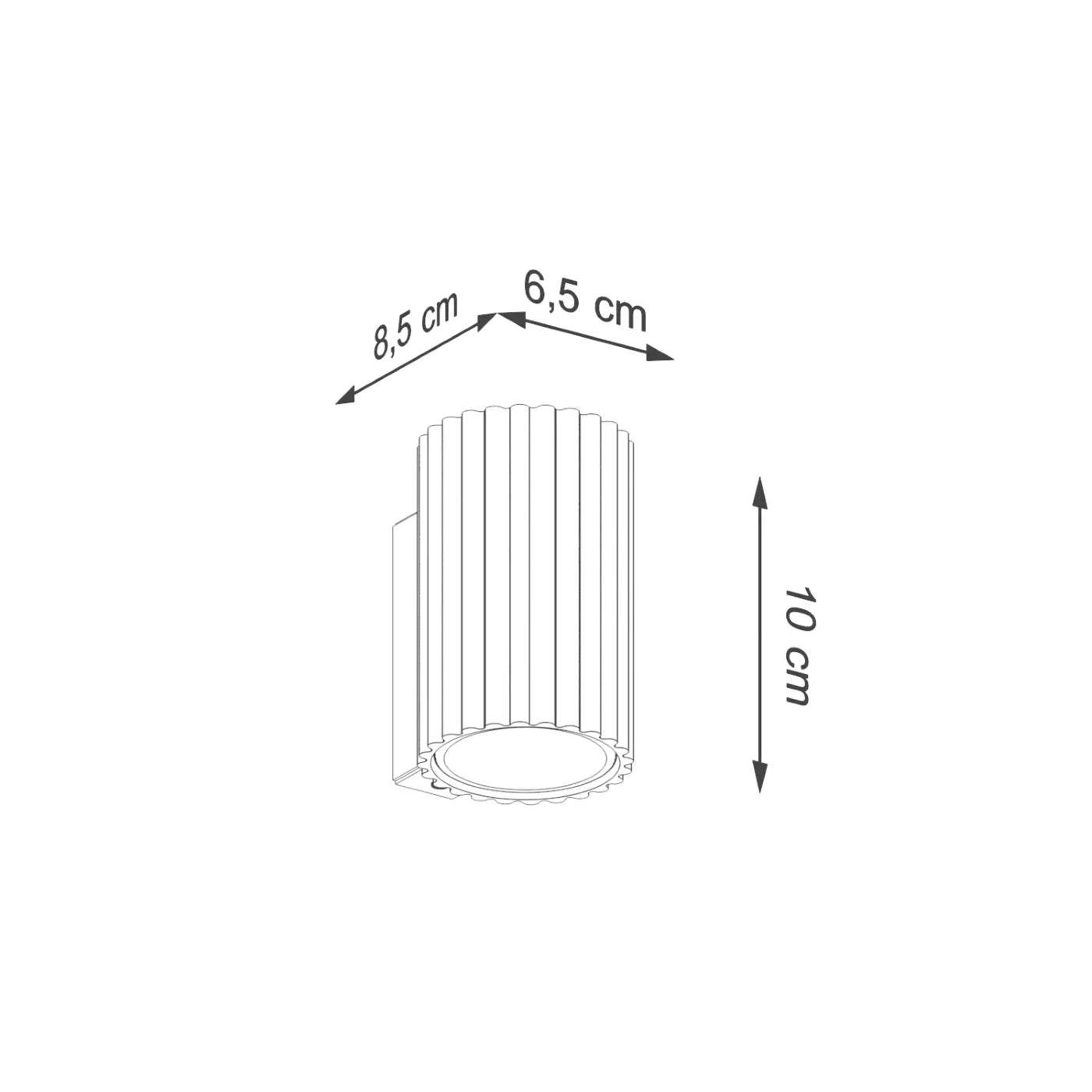 Applique murale LED cylindrique beige acrylique minimaliste — vue 11