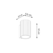 Applique murale LED cylindrique noire aluminium et acrylique — vue 11