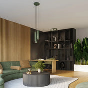 Applique murale LED cylindrique vert olive design scandinave — vue 10