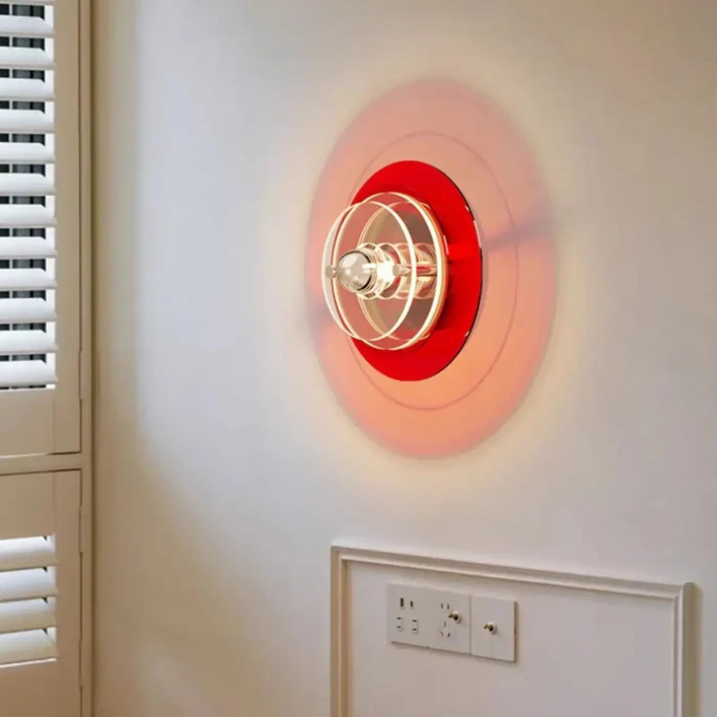 Applique murale LED design disques colorés Art Déco — vue 1