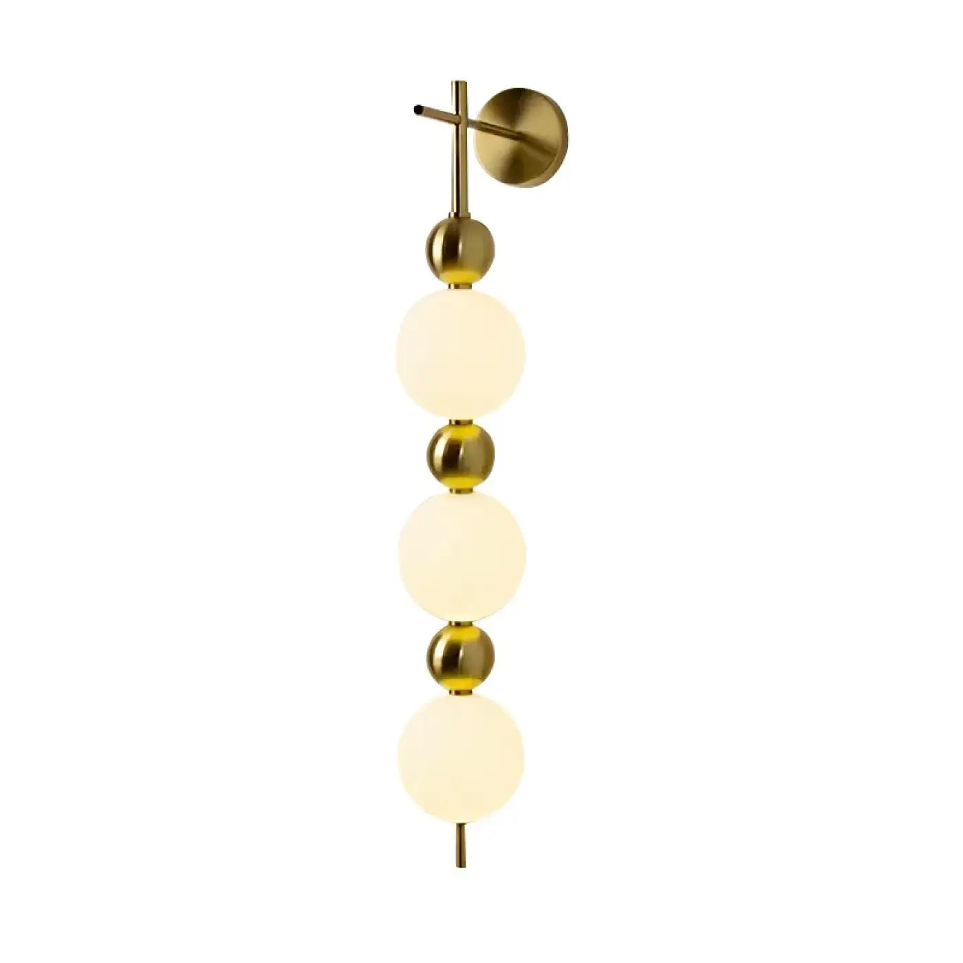 Applique murale LED dorée 3 boules aluminium Art Déco — vue 4
