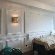 Applique murale LED dorée carrée en métal 3 tailles — vue 1