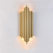 Applique murale LED dorée en métal style art déco — vue 4