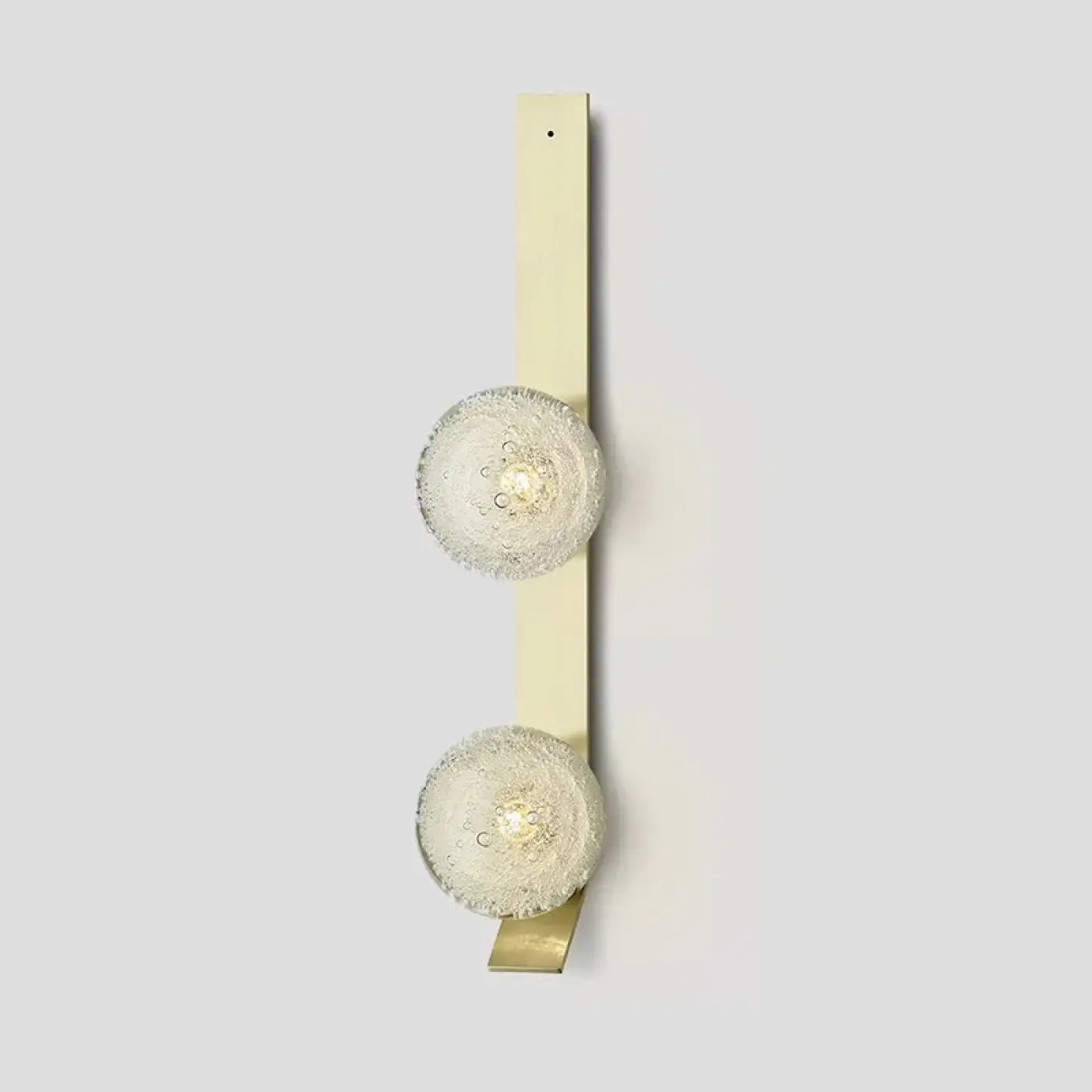 Applique murale LED dorée verticale à 3 lumières en verre — vue 10