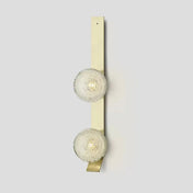 Applique murale LED dorée verticale à 3 lumières en verre — vue 10