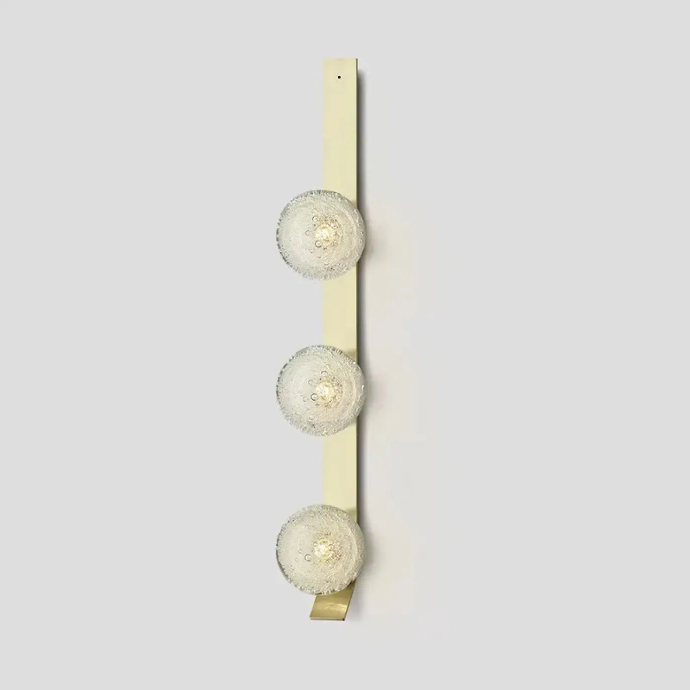 Applique murale LED dorée verticale à 3 lumières en verre — vue 11