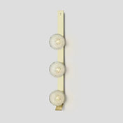 Applique murale LED dorée verticale à 3 lumières en verre — vue 11