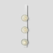 Applique murale LED dorée verticale à 3 lumières en verre — vue 17