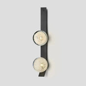 Applique murale LED dorée verticale à 3 lumières en verre — vue 4
