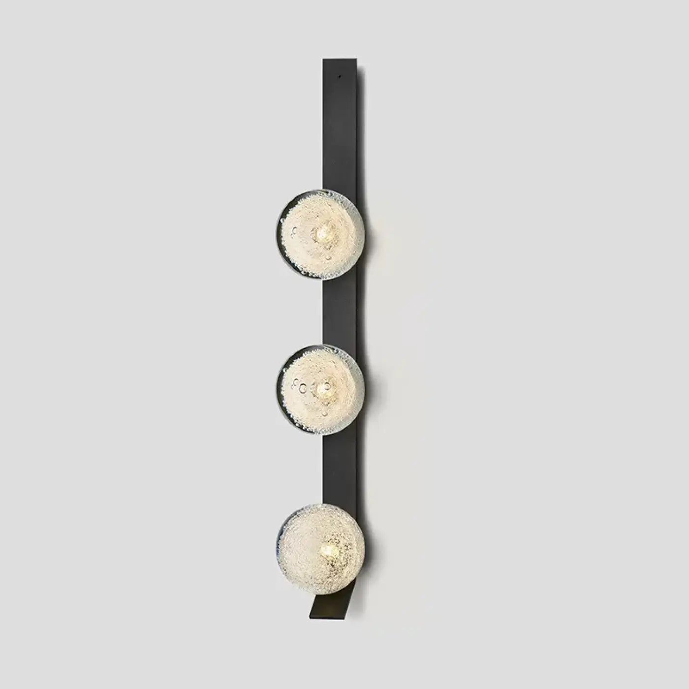 Applique murale LED dorée verticale à 3 lumières en verre — vue 5
