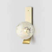Applique murale LED dorée verticale à 3 lumières en verre — vue 8