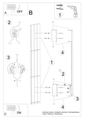Applique murale LED dorée verticale en aluminium — vue 11