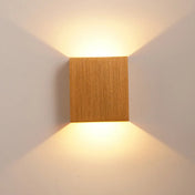 Applique murale LED double en aluminium noir et doré — vue 3