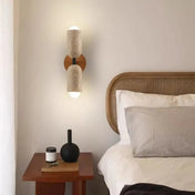 Applique murale LED double en bois et pierre scandinave — vue 5