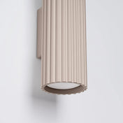 Applique murale LED double faisceau aluminium taupe cannelée — vue 4