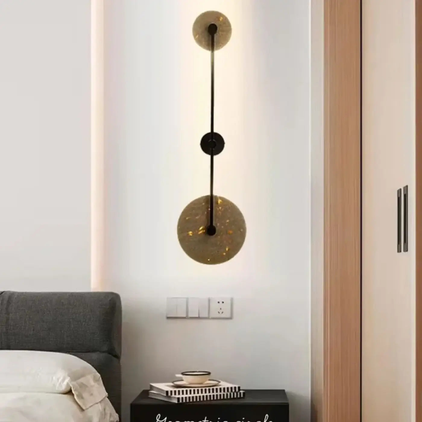 Applique murale LED double lumière dorée et noire — vue 10
