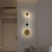 Applique murale LED double lumière dorée et noire — vue 8