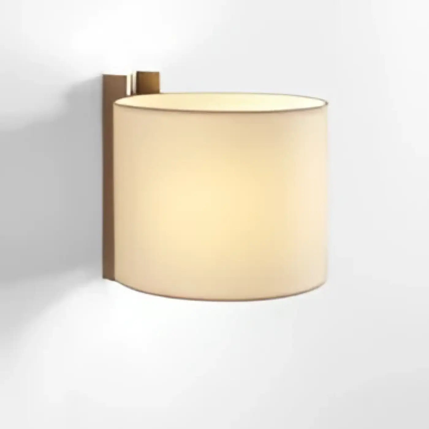 Applique murale LED en bois et tissu beige style scandinave — vue 1