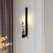 Applique murale LED en marbre blanc ou noir Art Déco — vue 1
